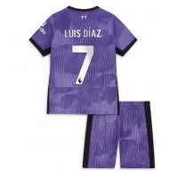 Liverpool Luis Diaz #7 3rd trikot Kinder 2023-24 Kurzarm (+ Kurze Hosen)